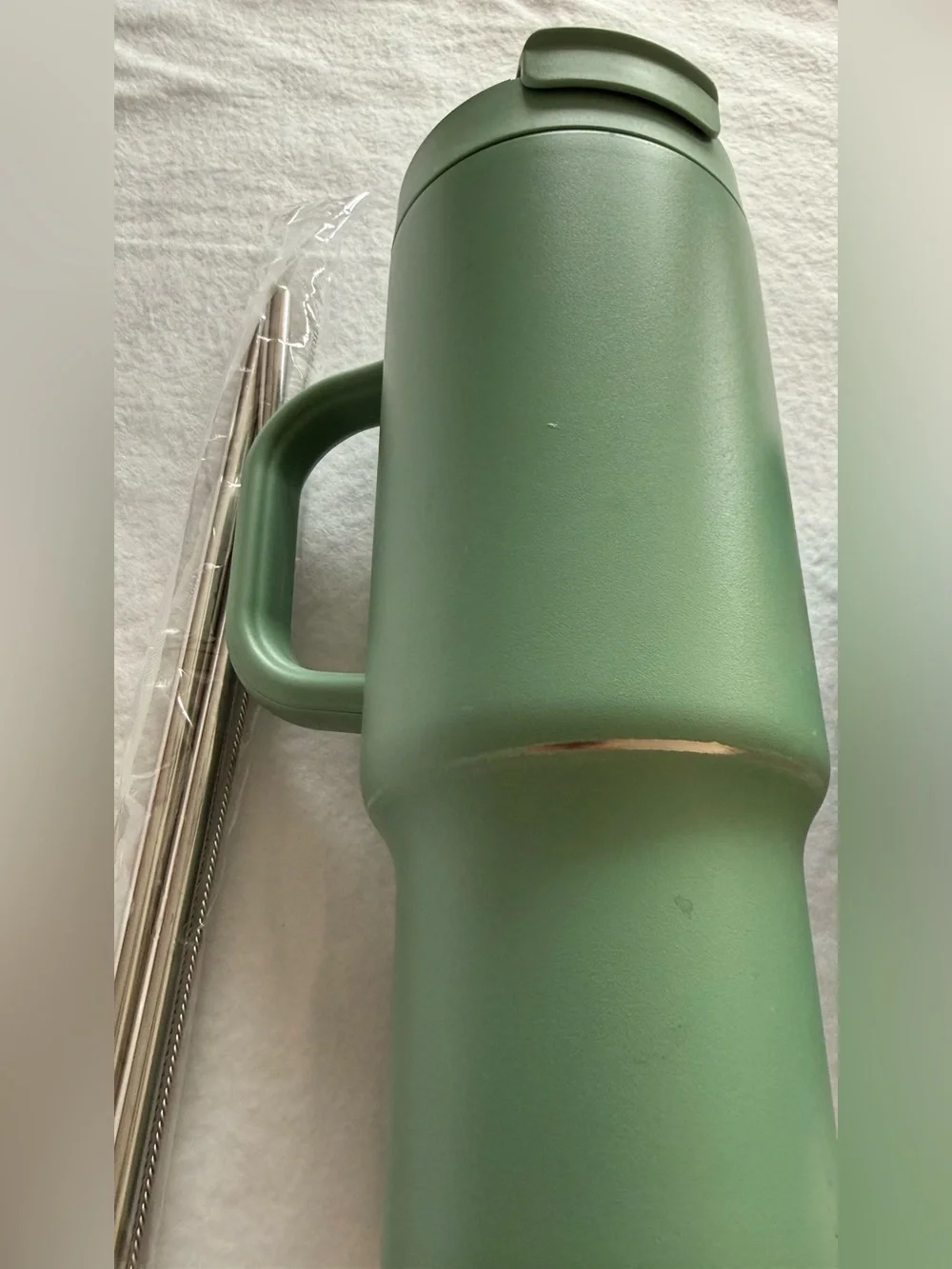 TAL Sage Green 40 oz Insulated Travel Tumbler Handle Lid & Starbuck Cup Bundle